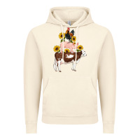 Vintage Artic western farm life cow pig rooster with sunflowers Vintage Hoodie - Artiststas