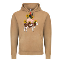Vintage Camel western farm life cow pig rooster with sunflowers Vintage Hoodie - Artiststas