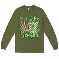 Army Green lucky season Long Sleeve Tee - MaliasSmallBusiness