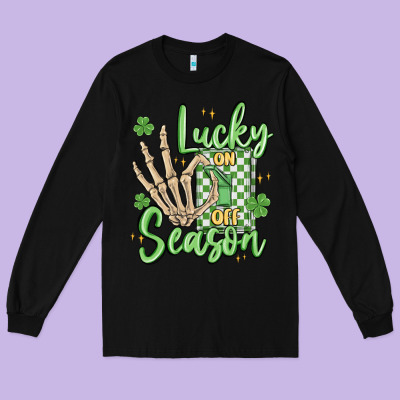 Lucky Season Long Sleeve Tee Designed By Maliassmallbusiness