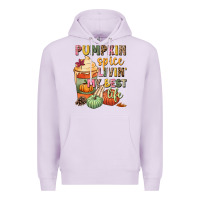 Lilac Pumpkin spice livin' my best life Premium Hoodie - NancyCooperArtShop