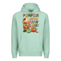Seafoam Pumpkin spice livin' my best life Premium Hoodie - NancyCooperArtShop