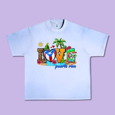 Love Puerto Rico Urban Heavy Tee Designed By Adodesignshop