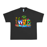 Pigment Black love puerto rico Urban Heavy Tee - AdoDesignShop