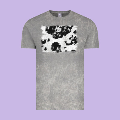 Black And White Cowhide Backround Vintage Tee Designed By Nancycooperartshop
