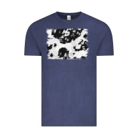 Vintage Denim black and white cowhide backround Vintage Tee - NancyCooperArtShop