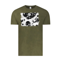 Vintage Olive black and white cowhide backround Vintage Tee - NancyCooperArtShop