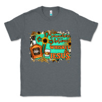 Charcoal Heather Somewhere Between Whiskey and Jesus Classic Tee - Jasminsmagicworld