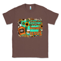 Chestnut Somewhere Between Whiskey and Jesus Classic Tee - Jasminsmagicworld