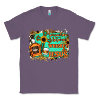 Lavender Somewhere Between Whiskey and Jesus Classic Tee - Jasminsmagicworld