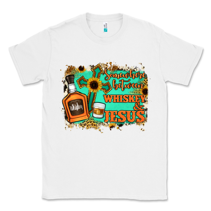Somewhere Between Whiskey And Jesus Classic Tee by Jasminsmagicworld | Teevron