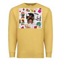 Antique Gold afro teacher life Premium Sweatshirt - NancyCooperArtShop