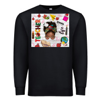 Black afro teacher life Premium Sweatshirt - NancyCooperArtShop