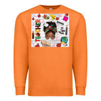 Carrot afro teacher life Premium Sweatshirt - NancyCooperArtShop