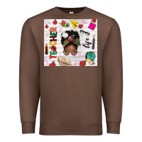 Chestnut afro teacher life Premium Sweatshirt - NancyCooperArtShop