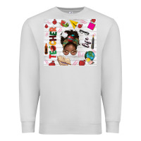 Dove Grey afro teacher life Premium Sweatshirt - NancyCooperArtShop