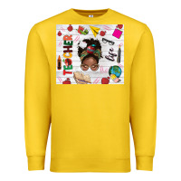 Lemon afro teacher life Premium Sweatshirt - NancyCooperArtShop