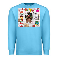 Ocean Blue afro teacher life Premium Sweatshirt - NancyCooperArtShop