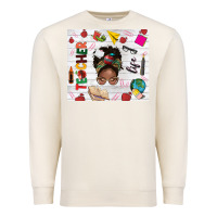 Sandshell afro teacher life Premium Sweatshirt - NancyCooperArtShop