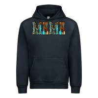 Navy Mama Turquoise Tooled Urban Hoodie - CowCowDesign