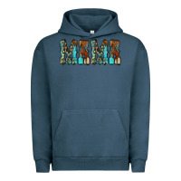 Pigment Midnight Navy Mama Turquoise Tooled Urban Hoodie - CowCowDesign