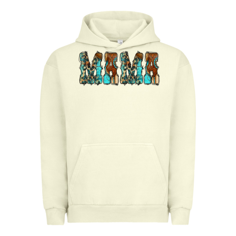 Mama Turquoise Tooled Urban Hoodie by CowCowDesign | Teevron