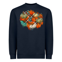 Navy fall autumn patches Heavyweight Sweatshirt - Jasminsmagicworld