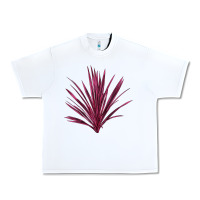 White Pink Cordyline Urban Heavy Tee - LillyAllenDesigns