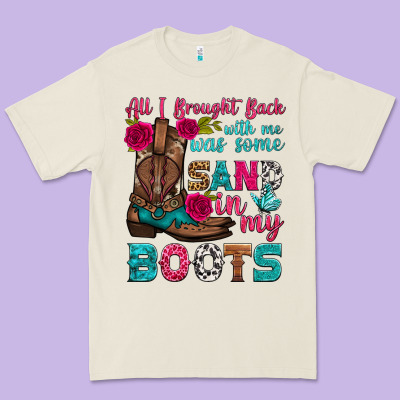 All I Brought Back With Me Was Some Sand In My Boots Premium Tee Designed By Hra Design Shop