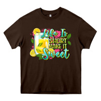Chocolate Brown life is Heavy Core Tee - Zillion Design Studio