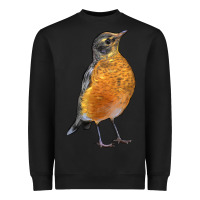 Black American Robin Bird Heavyweight Sweatshirt - LillyAllenDesigns