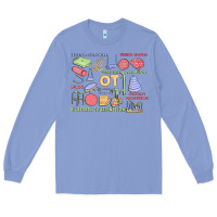 Colony Blue biliteral coordintiom Long Sleeve Tee - MaliasSmallBusiness