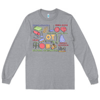 Heather Grey biliteral coordintiom Long Sleeve Tee - MaliasSmallBusiness