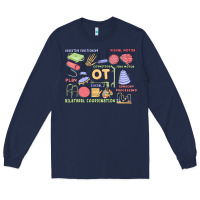 Navy biliteral coordintiom Long Sleeve Tee - MaliasSmallBusiness