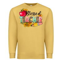Antique Gold blessed teacher Premium Sweatshirt - NancyCooperArtShop