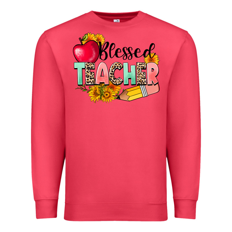 Blessed Teacher Premium Sweatshirt by NancyCooperArtShop | Teevron