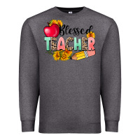 Charcoal Heather blessed teacher Premium Sweatshirt - NancyCooperArtShop