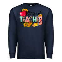 Navy blessed teacher Premium Sweatshirt - NancyCooperArtShop