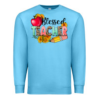 Ocean Blue blessed teacher Premium Sweatshirt - NancyCooperArtShop