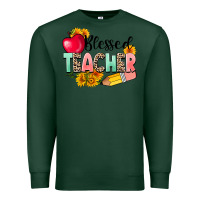 Sports Green blessed teacher Premium Sweatshirt - NancyCooperArtShop