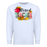White blessed teacher Premium Sweatshirt - NancyCooperArtShop