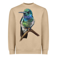 Mushroom Ruby Throcuted Hummingbird Heavyweight Sweatshirt - LillyAllenDesigns