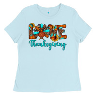 Baby Blue love thanksgiving Ladies Tee - JahusDesignShop