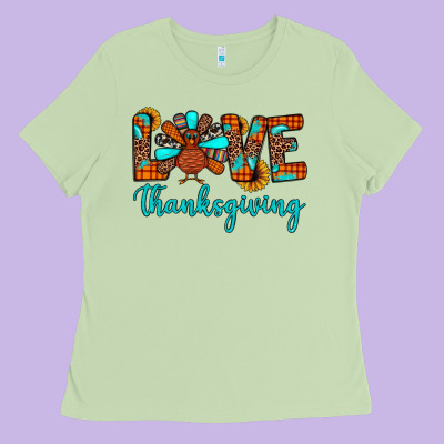 Love Thanksgiving Ladies Tee Designed By Jahusdesignshop