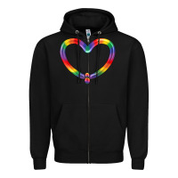 Black Lgbtq Heart Balloon Zipper Hoodie - BundleAndBundleShop