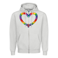 Dove Grey Lgbtq Heart Balloon Zipper Hoodie - BundleAndBundleShop