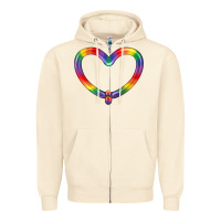 Sandshell Lgbtq Heart Balloon Zipper Hoodie - BundleAndBundleShop