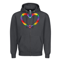 Smoke Lgbtq Heart Balloon Zipper Hoodie - BundleAndBundleShop