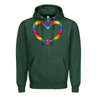 Sports Green Lgbtq Heart Balloon Zipper Hoodie - BundleAndBundleShop