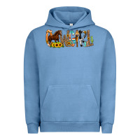 Pigment Pebble Blue Cowgirl Horse Min Urban Hoodie - CowCowDesign